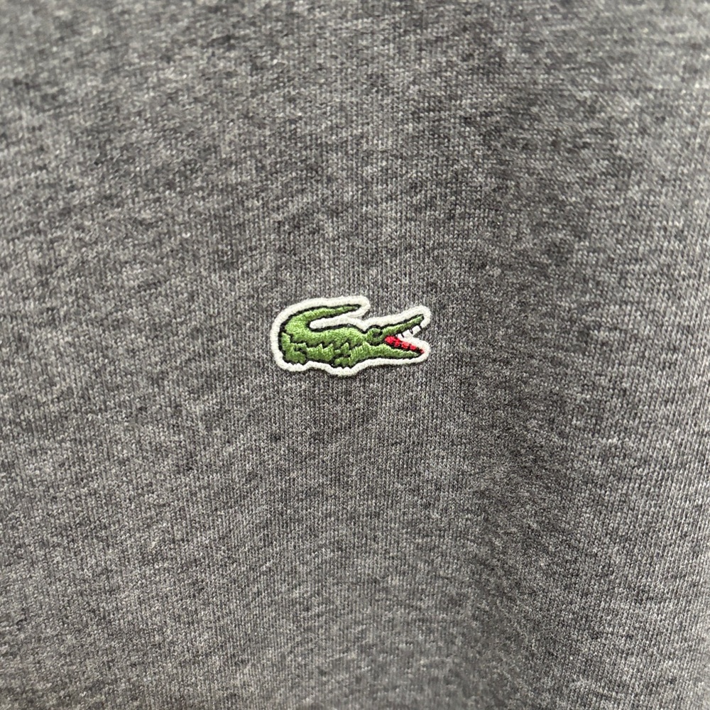 Lacoste Men's Charcoal Zip-Up Sweater 2XLT - Picture 3 of 4